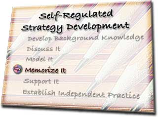 Self-Regulated Strategy Development: Memorize It