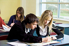 Students study