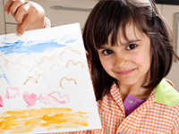 girl with drawing