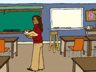 teacher in classroom