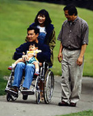 family with wheelchair