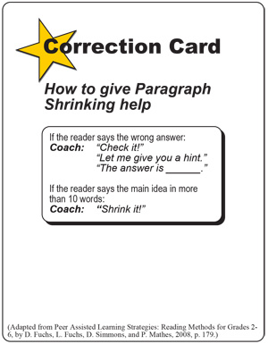 Correction Card