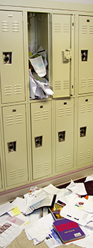 messy locker