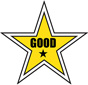 Star with "good" written in center