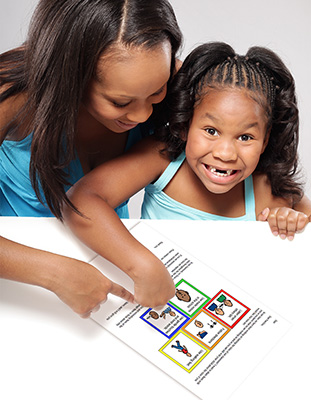 parent and child with happy letter from school