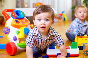 toddler on the floor